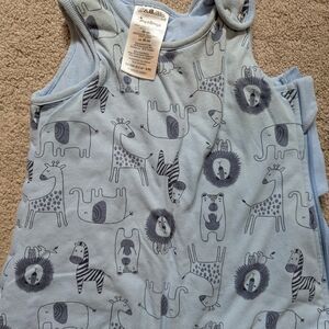 Light Blue Animal Print Baby Sleeper